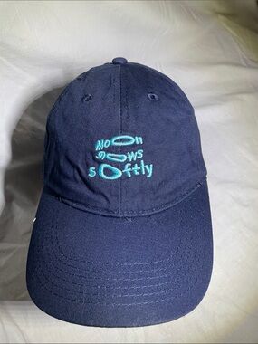 Navy Baseball Cap with Teal Embroidered Script